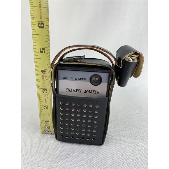 Channel Master Transistor Solid State Radio Model‎ 6457 With Case & Ear Piece UT - Picture 9 of 9